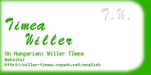 timea willer business card